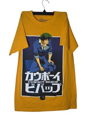 Cowboy Bebop Spike Graphic Kids Tee - Mustard Yellow